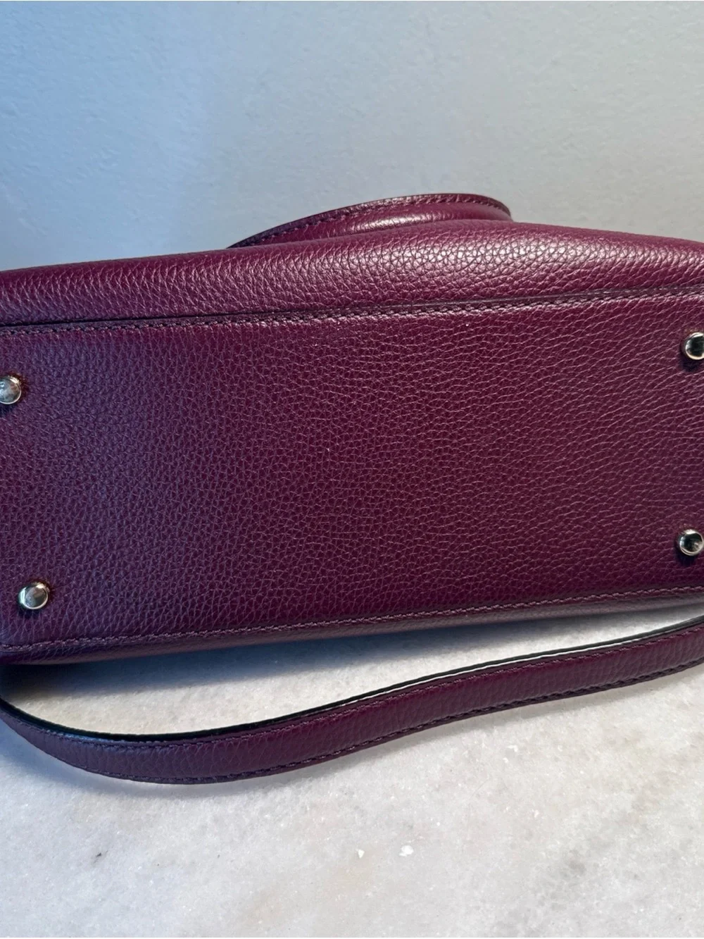 Kate Spade Cameron Street Lottie Satchel in Plum/Wine Leather